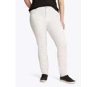 Skinny-fit-Jeans TOMMY HILFIGER CURVE "CRV HARLEM U SKINNY HW CLR", Damen, Gr. 50, N-Gr, weiß (th optic weiß), Denim/Jeans, Obermaterial: 92% Baumwolle, 6% Elastomultiester, 2% Elasthan, unifarben, ca