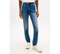 Skinny-fit-Jeans TOMMY JEANS "MID RISE SLIM BJ2233", Damen, Gr. 31, Länge 30, denim medium, Denim/Jeans, Obermaterial: 51% Baumwolle, 28% Lyocell, 20% Polyester, 1% Elasthan, unifarben, slim fit, Jean