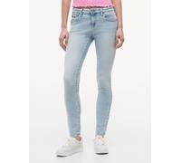Skinny-fit-Jeans TOMMY JEANS "SOPHIE LW SKN", Damen, Gr. 27, Länge 30, denim light, Denim/Jeans, Obermaterial: 99% Baumwolle, 1% Elasthan, unifarben, skinny fit lang, Jeans, Baumwollmischung, skinny f