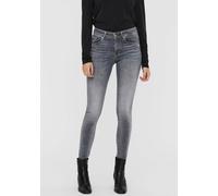 Skinny-fit-Jeans VERO MODA "VMLUX MR SLIM JEANS", Damen, Gr. XL (42), Länge 30, blau (medium grau denim), Denim/Jeans, Obermaterial: 92% Baumwolle, 6% Elastomultiester, 2% Elasthan, Basic, skinny fit,