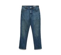 Skinny-fit-Jeans VERO MODA "VMROSIE MR SLIM ANK J NOOS RA3047", Damen, Gr. XS, Länge 30, dunkelblau denim, Denim/Jeans, Obermaterial: 99% Baumwolle, 1% Elasthan, unifarben, slim fit knöchellang, Jeans