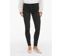 Skinny-fit-Jeans VILA "VISARAH RW SKINNY JEANS BLK BUB00-NOOS", Damen, Gr. M (38), Länge 30, schwarz (schwarz denim), Denim/Jeans, Obermaterial: 91% Baumwolle, 7% Polyester, 2% Elasthan, unifarben, mo
