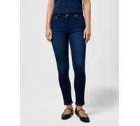 Skinny-fit-Jeans WRANGLER "SIENNA", Damen, Gr. 33, Länge 32, nightshade, Denim/Jeans, Obermaterial: 82% Baumwolle, 8% Lyocell, 8% Polyester, 2% Elasthan, unifarben, skinny fit lang, Jeans, im Five-Poc