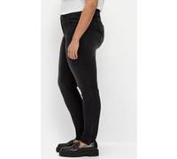 Bequeme Jeans SHEEGO, Damen, Gr. 104, Langgrößen, schwarz (schwarz denim), 74% Baumwolle, 22% Polyester, 3% Viskose, 1% Elasthan, unifarben, lang, Jeans (95327968-104) schwarz denim