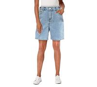 Skinny Jeans Damen Lässige Denim-Shorts in A-Form mit hoher Taille. Mittlere Hose. Große, kurz geschnittene Hose Jeans Für Damen High Waist Jeans Hosen Damen (Blue, XL)
