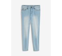 Skinny-fit-Jeans BONPRIX, Damen, Gr. 42, N-Gr, hellblau denim, Denim/Jeans, Obermaterial: 76% Baumwolle, 16% Polyester, 7% Viskose, 1% Elasthan, skinny fit, Jeans, Skinny-fit-Passform, verkürztes 7/8-