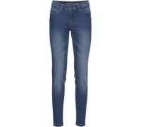 Skinny-fit-Jeans BONPRIX, Damen, Gr. 50, N-Gr, blau denim, Denim/Jeans, Obermaterial: 76% Baumwolle, 16% Polyester, 7% Viskose, 1% Elasthan, skinny fit, Jeans, Skinny-fit-Passform, verkürztes 7/8-Bein