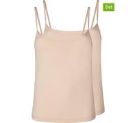 Skiny Damen Top Micro Lovers – 2er-Pack Microfaser Beige Größe 42
