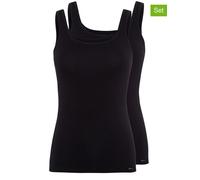 Skiny 2er-Set: Hemdchen in Schwarz - Größe 36 | Damen Loungewear