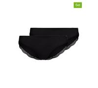 Skiny Slip mit Label-Detail in Black, Größe 44
