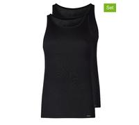 Skiny Tanktop aus Baumwolle im 2er-Pack in Schwarz, Größe XXL, Artikelnr. 1399481XXL Schwarz XXL Herren
