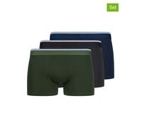 SKINY Herren Boxershorts, 3er Pack - Pants Cotton Multipack, Unterwäsche, Unterhose, einfarbig Schwarz/Blau/Grün S