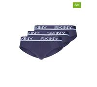 SKINY Herren Slips 3er Pack - Brasil Briefs, Unterwäsche Set, Cotton Stretch Blau 2XL