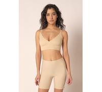 Skiny Damen Bustier Micro Essentials 084272 V-Ausschnitt, herausnehmbare Pads, Beige 38
