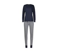 Pyjama SKINY "Night In Mix & Match", Damen, Gr. 38, navy blazer, Single Jersey, Obermaterial: 95% Baumwolle, 5% Elasthan, unifarben, bequem lang, Rundhals, Homewear-Sets Pyjama, mit Rundhalsausschnitt