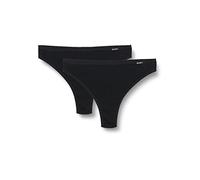 Skiny Damen 2er Pack Cotton Advantage 082652 String, Schwarz, 42 EU