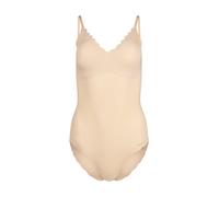 SKINY Damen Body - Unterwäsche, Spaghettiträger, Spitze, V-Ausschnitt, einfarbig Beige 44
