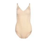 Skiny Damen Body - Unterwäsche, Spaghettiträger, Spitze, V-Ausschnitt, einfarbig Beige 38