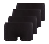 SKINY Damen Damen Hipster, 4er Pack - Advantage Cotton Stretch, Boy Leg Shorts, Baumwoll-Stretch Schwarz / M M Schwarz