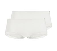SKINY Damen Hipster Classic Cotton – 2er Pack, Spitze, Baumwoll-Stretch Weiß S