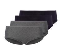 SKINY Damen Panties, 4er Pack - Advantage Cotton Stretch, Panty, Baumwoll-Stretch Schwarz/Grau / 2XL XXL Mehrfarbig