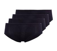 SKINY Damen Panty, 4er Pack - Slip, Pants, Cotton Stretch, Basic Schwarz XL
