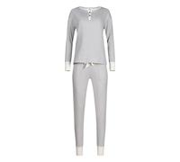 Skiny Damen Pyjama Set Lang Schlafanzug Long Set Night In Mix & Match, Farbe:Grau, Artikel:-S950 Grey Melange, Größe:38