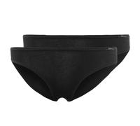 SKINY Damen Rio Slip, 2er Pack - Bikini Briefs, Cotton Stretch, Basic Schwarz M