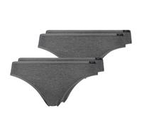 SKINY Damen Rio Slip, 4er Pack - Bikini Briefs, Cotton Stretch, Basic L Grau