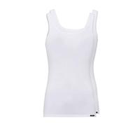 Skiny Tanktop (2er-Pack) mit kleinem Weblabel am Saum, weiß