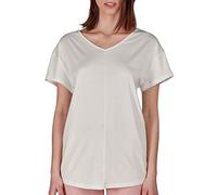Skiny Damen Sleep & Dream Shirt Kurzarm Schlafanzugoberteil, Elfenbein (Ivory 7608), (Herstellergröße: 36)