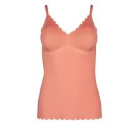 SKINY Damen Spaghetti-Shirt - Sensation, Top, V-Ausschnitt, Pads, Mikrofaser Rosa (Crabapple) 2XL