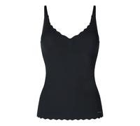 SKINY Damen Spaghetti-Shirt - Top, V-Ausschnitt, Pads, Micro Lovers, Mikrofaser Schwarz XL
