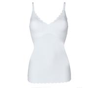 SKINY Damen Spaghetti-Shirt - Top, V-Ausschnitt, Pads, Micro Lovers, Mikrofaser Weiß / L L Weiß