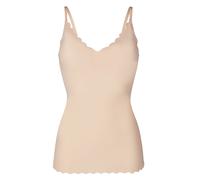 SKINY Damen Spaghetti-Shirt - Top, V-Ausschnitt, Pads, Micro Lovers, Mikrofaser XXL Beige