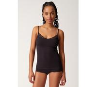 Unterhemd SKINY "Classicotton", Damen, Gr. 42, N-Gr, schwarz, Obermaterial: 94% Baumwolle, 6% Elasthan. Spitze: 85% Polyamid, 15% Elasthan, casual, Unterhemden, Weiche verstellbare Träger aus Stoff (7