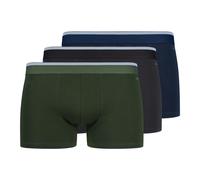 SKINY Herren Boxershorts, 3er Pack - Pants Cotton Multipack, Unterwäsche, Unterhose, einfarbig Schwarz/Blau/Grün XL