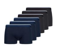 SKINY Herren Boxershorts, 6er Pack - Pants Cotton Multipack, Unterwäsche, Unterhose, einfarbig Blau/Schwarz XXL
