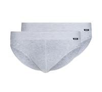 Skiny Herren Cotton Retro Slip, Silver Melange (080692), M (2er Pack)