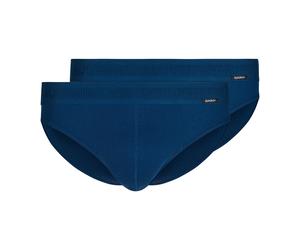 SKINY Herren Brasil-Slip, 2er Pack - Cotton Retro, Unterhose, Feinripp, Baumwolle Blau / 2XL XXL Blau