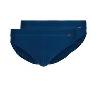SKINY Herren Brasil-Slip, 2er Pack - Cotton Retro, Unterhose, Feinripp, Baumwolle Blau / M M Blau