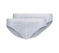 Skiny Herren Brasil-Slip, 2er Pack - Cotton Retro, Unterhose, Feinripp, Baumwolle, grau, XL Grau