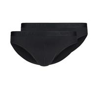 Skiny Herren Brasil-Slip, 2er Pack - Cotton Retro, Unterhose, Feinripp, Baumwolle, schwarz, L Schwarz