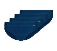 SKINY Herren Brasil-Slip, 4er Pack - Cotton Retro, Unterhose, Feinripp, Baumwolle M Blau
