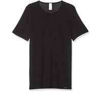 Skiny Herren Collection Shirt Kurzarm 2er Pack Unterhemd, Schwarz (Black 7665), Large (Herstellergröße: L)