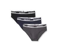 SKINY Herren Slips Vorteilspack - Brasil Briefs, Unterwäsche Set, Cotton Stretch Grau/Blau/Schwarz L 3er Pack (1x3P)