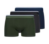 SKINY Herren Boxershorts, 3er Pack - Pants Cotton Multipack, Unterwäsche, Unterhose, einfarbig Schwarz/Blau/Grün M