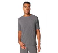 Skiny Herren Shirt Kurzarm Cooling Deluxe Night 082943 Gr. L in Black Stripes