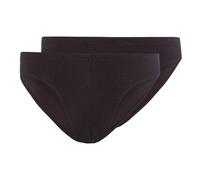 SKINY Herren Slips, 2er Pack - Brasil Slip, Cotton Stretch, Single Jersey Schwarz 2XL