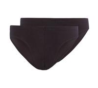 SKINY Herren Slips, 2er Pack - Brasil Slip, Cotton Stretch, Single Jersey Schwarz / L L Schwarz